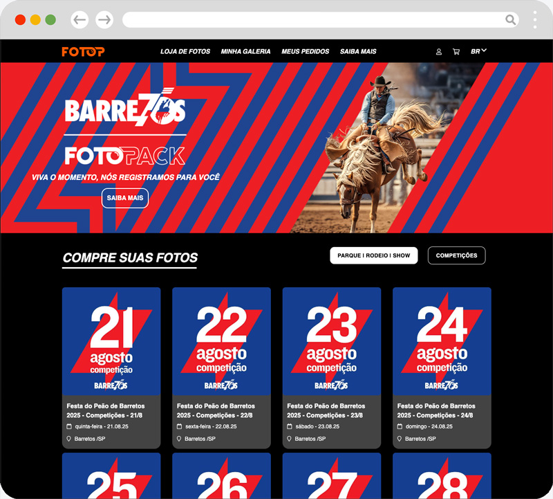 Loja Oficial FOTOP - Barretos 70 anos